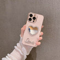 Straight edge electroplating-love mirror love-pink