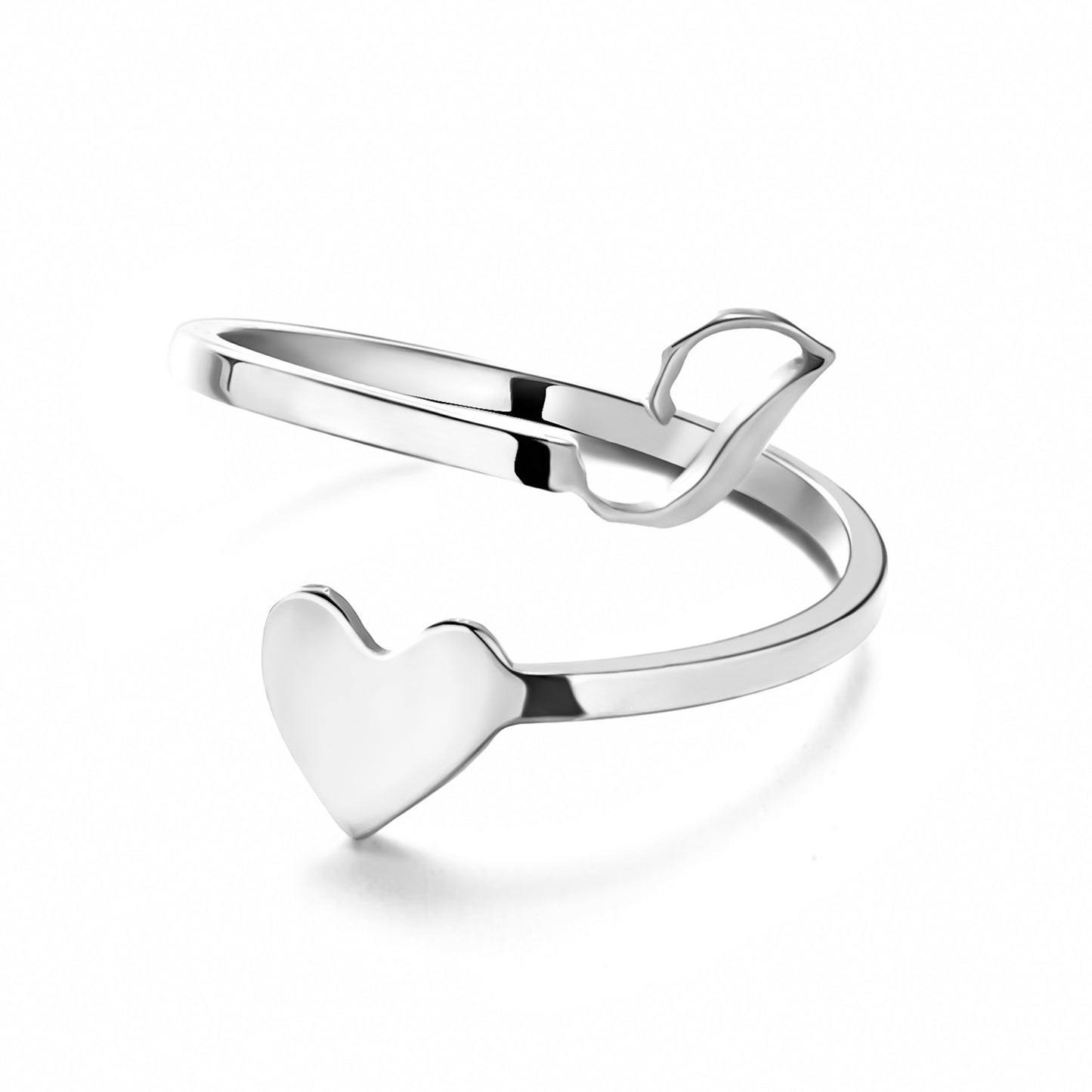 Customizable women's ring in stainless steel
