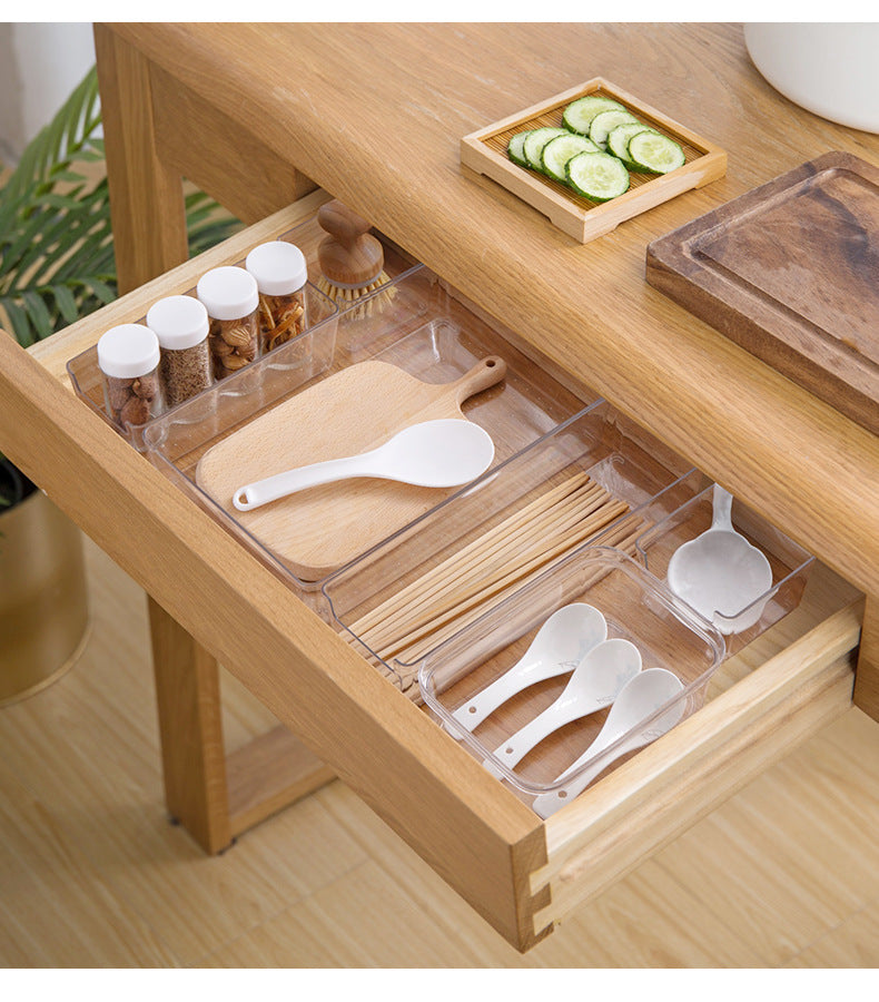 Clear desktop organizer for makeup and stationery - image 1