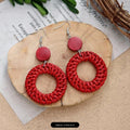 11 - Red Woven Rattan Circle
