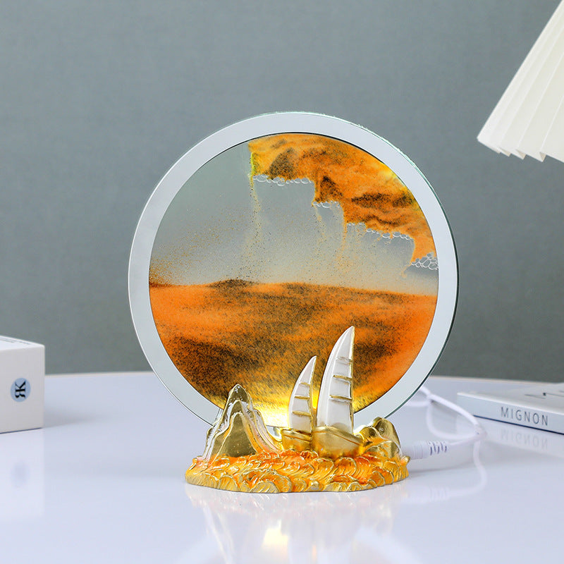 flowing sand decor piece
