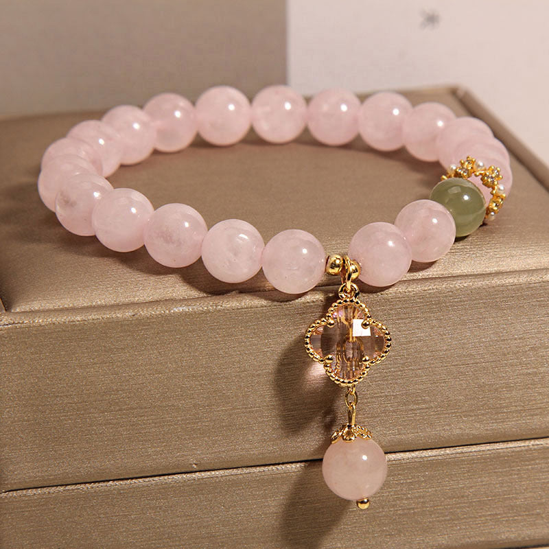 Beautifully crafted pink quartz jewelry