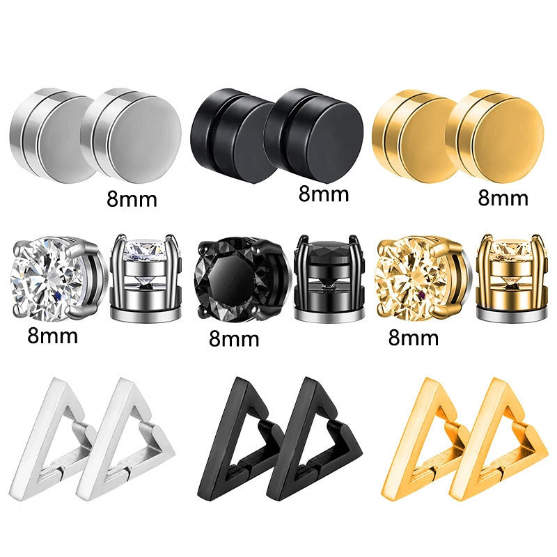 Stylish stainless steel magnetic ear cuffs image 1