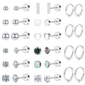 Silver 16 Pairs Set