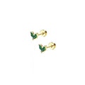 Gold Green Heart Pair
