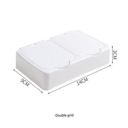 Compact Desktop Organizer Box with Lid for Cotton Swabs