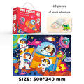 Space Adventure 60-piece Puzzle Gift Set with Storage Bag (Pack of 2)