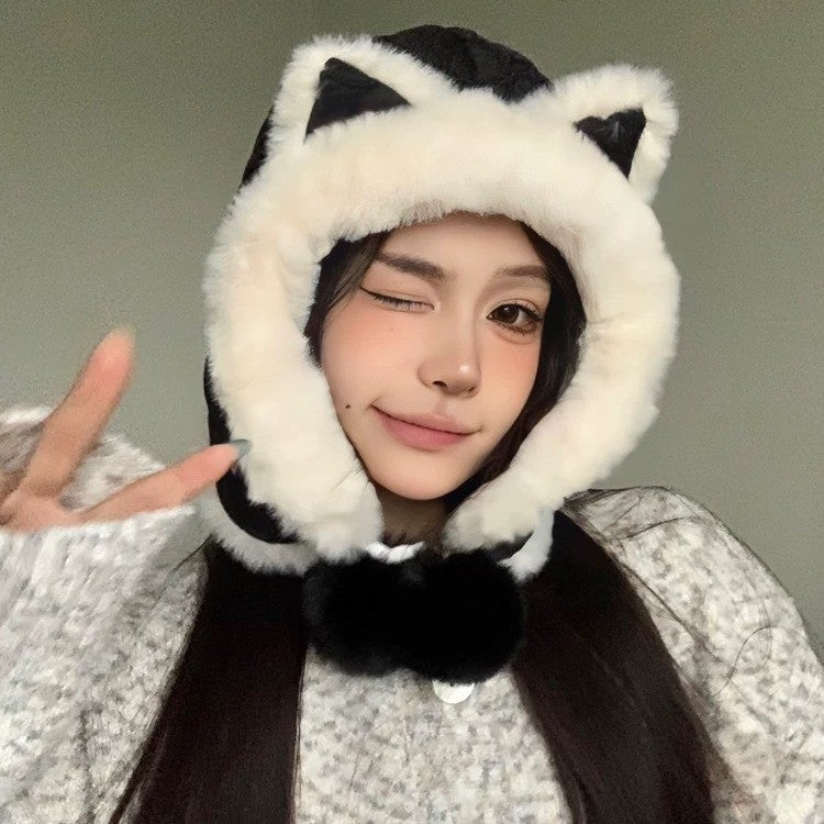 Cozy Fox Ear Plush Hat Image 5