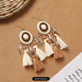 13 - Oval Brown and White Tassel