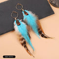 7 - Blue Brown Two-tone Feather