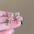 Silver Bow Ear Cuffs
