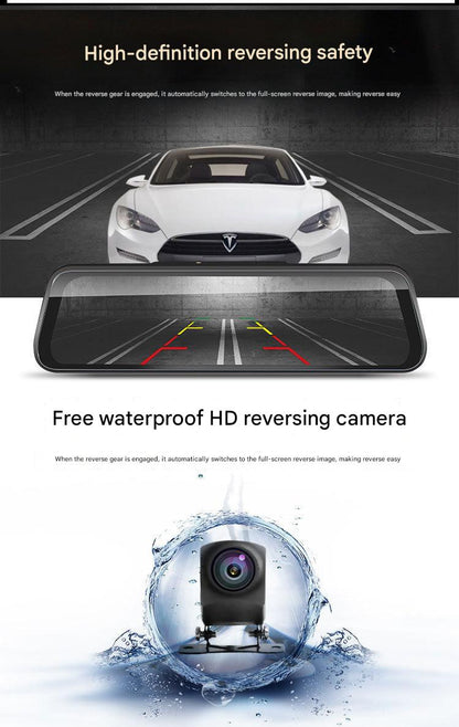 10 inch dual lens dash cam rear