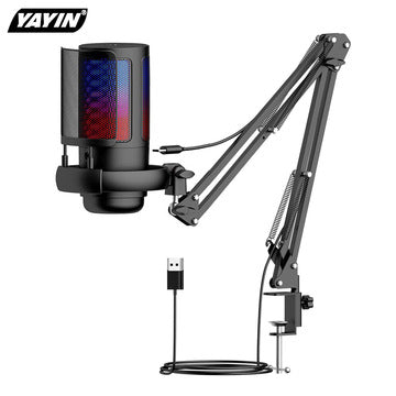 Side view of USB Microphone for gaming and streaming