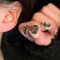 Black Stud Earrings