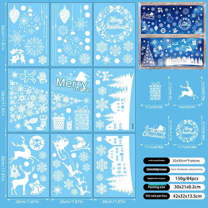 White Christmas Sticker for window decoration