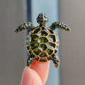 XZ0261-3 Transparent Resin Turtle Shell Small Turtle - Green