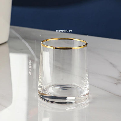 Gold stainless steel fruit fork stand view 1