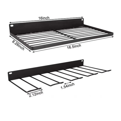 Wall-mounted tool storage rack for drills