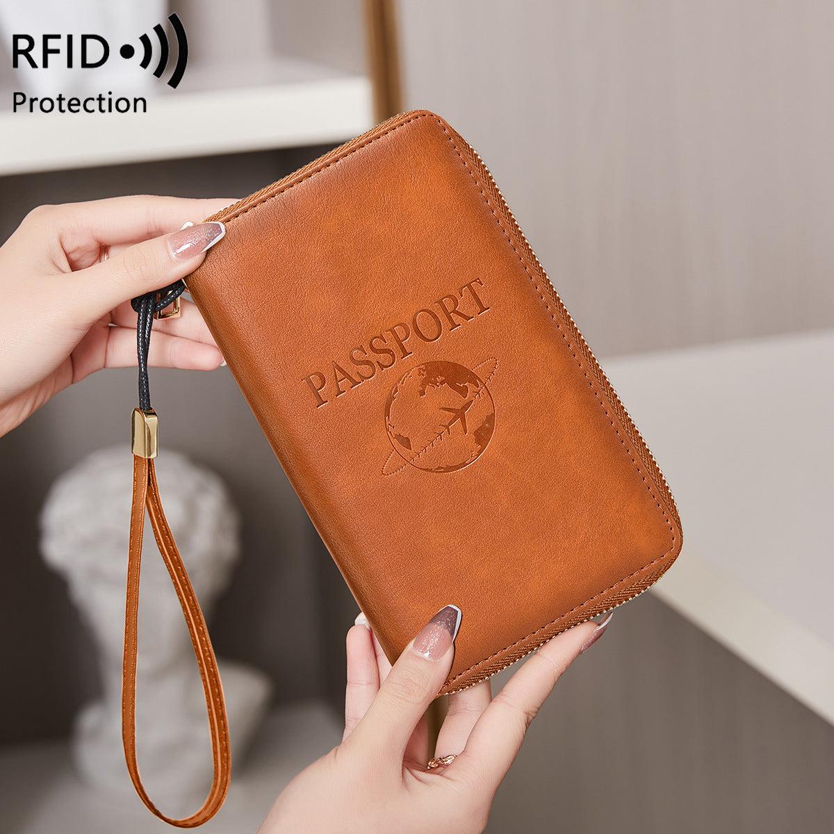 RFID passport holder red