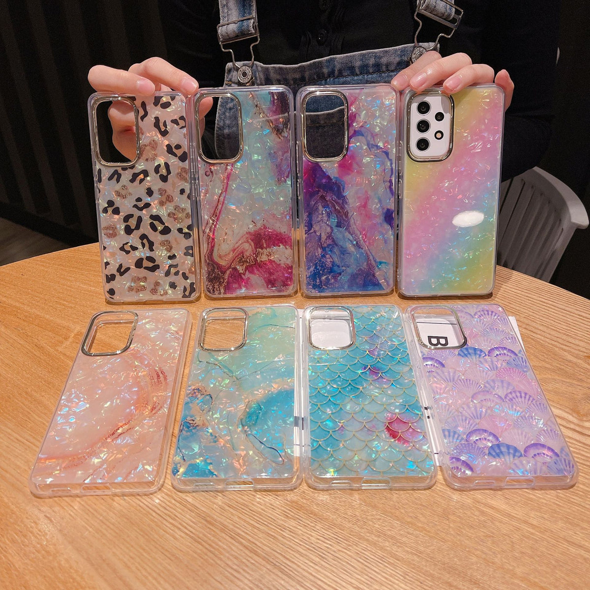 Sleek Marble Pattern iPhone & Samsung Case - Shockproof TPU & PC Design - Multiple Colors Available