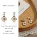 38#925 Silver Needle Earrings Pair