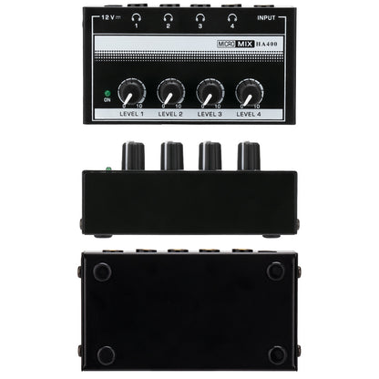 Portable headphone amplifier side view