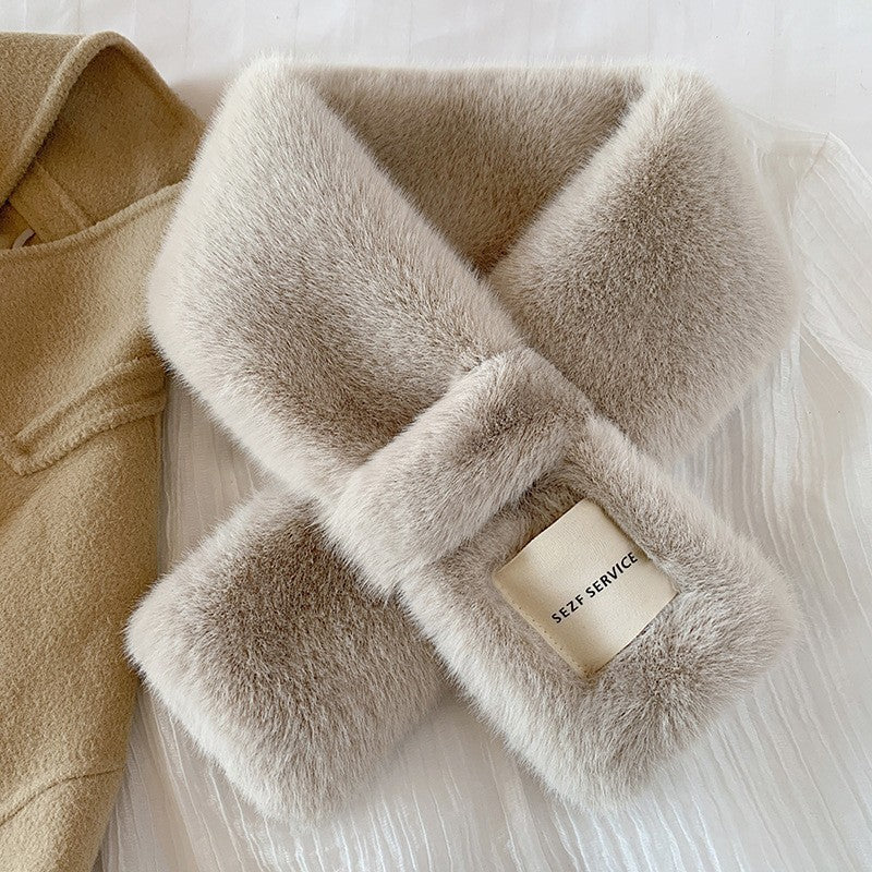 Faux fur rabbit scarf image 3