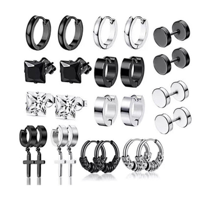 Elegant zircon accent earrings in bold design