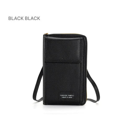 Women phone wallet bag brown