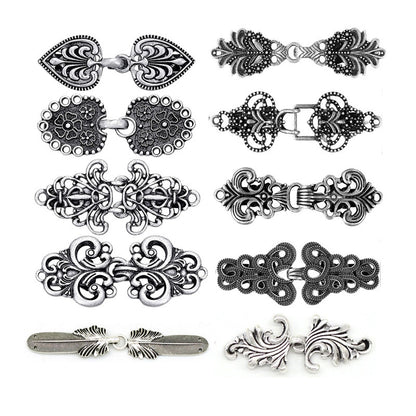 Elegant vintage scarf clip in antique silver