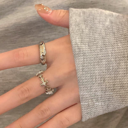 Unique Silver Ring with Cross design