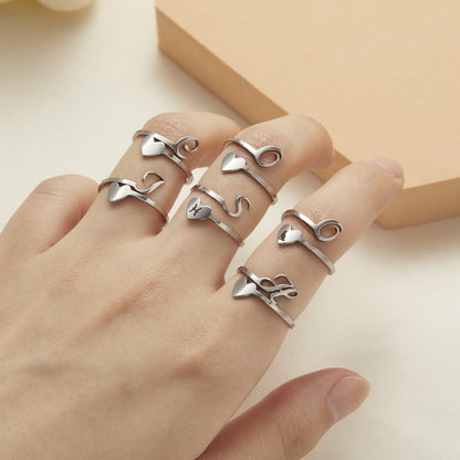 Customizable women's ring in stainless steel