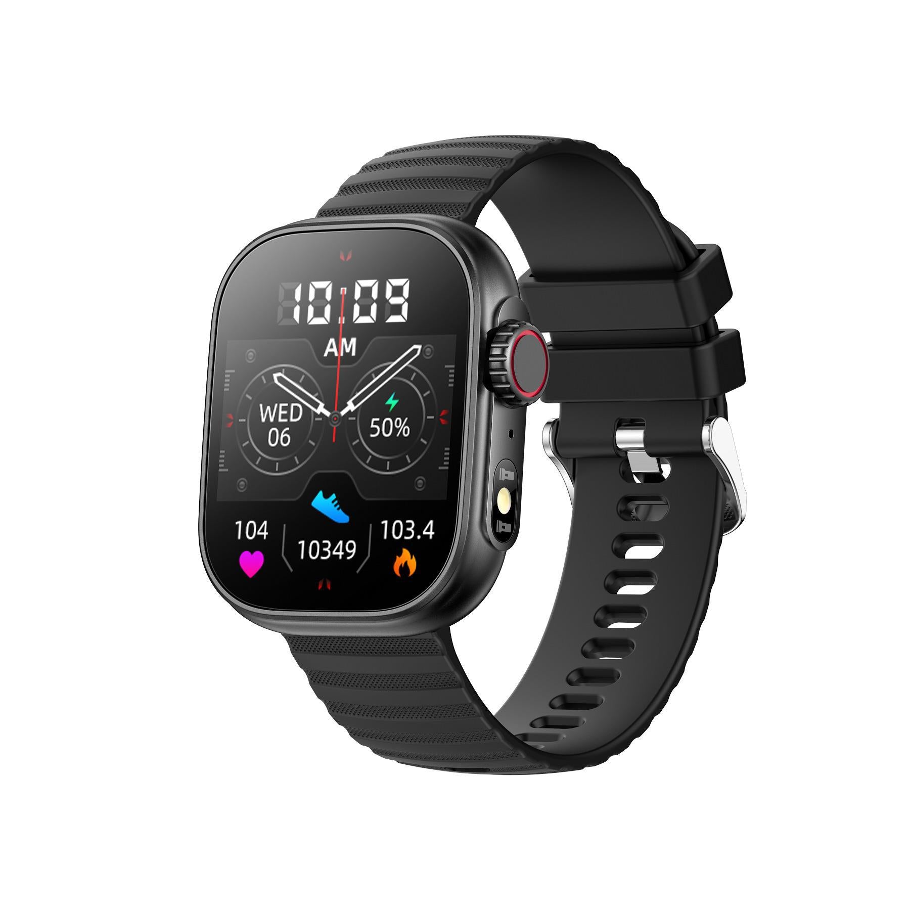 Smartwatch display on wrist showing notifications