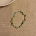 Green Contrast Small Flower Bracelet