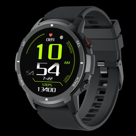 S52 smartwatch with magnetic charging on display