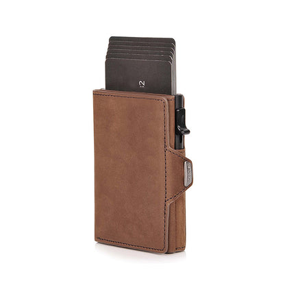 Elegant leather wallet accommodating cash and cards