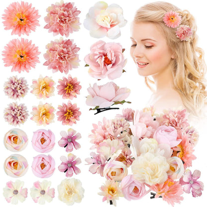 Detail of floral hair clips set image 3
