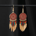 Golden Leaf Star Dreamcatcher (Red)