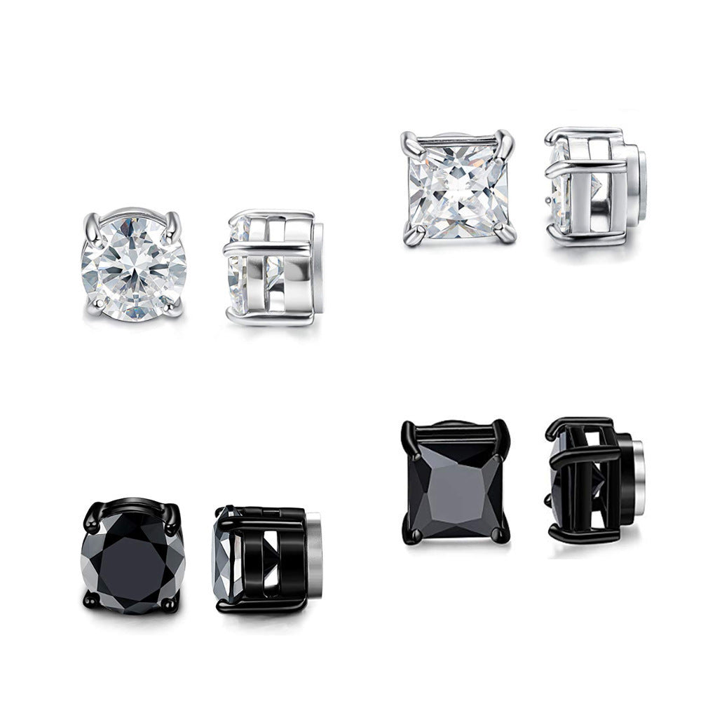 Cross earrings with zirconia inlay