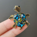 XZ0261-10 Transparent Resin Turtle Shell Small Turtle - Blue