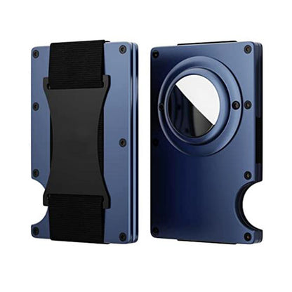 Premium RFID Blocking Aluminum Wallet with AirTag Holder - Image 1