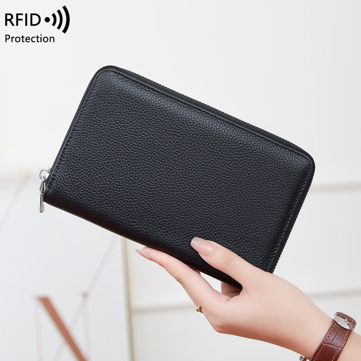 Premium RFID Leather Passport Holder Image 4