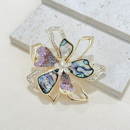 Elegant brooch accessory on a sweater