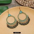 3 - Large Round Rice Beads Green Crystal