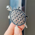 XZ0261-9 Transparent Resin Turtle Shell Small Turtle - Silver