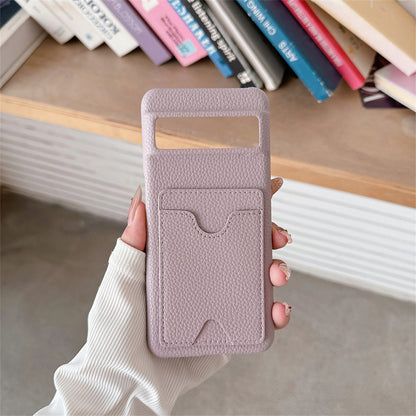 Google Pixel 9 Protective Case - Faux Leather, Card Slots, Shockproof Cover