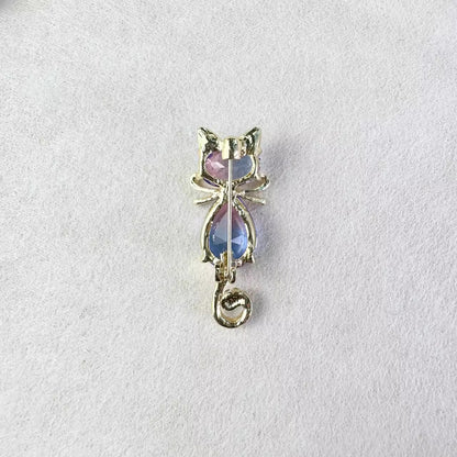 Colorful Cat Brooch Pin - Image 1
