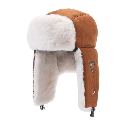 Winter earflap hat in white