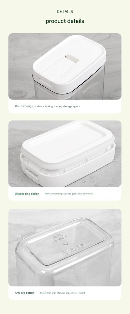 Airtight plastic food storage jar with nuts