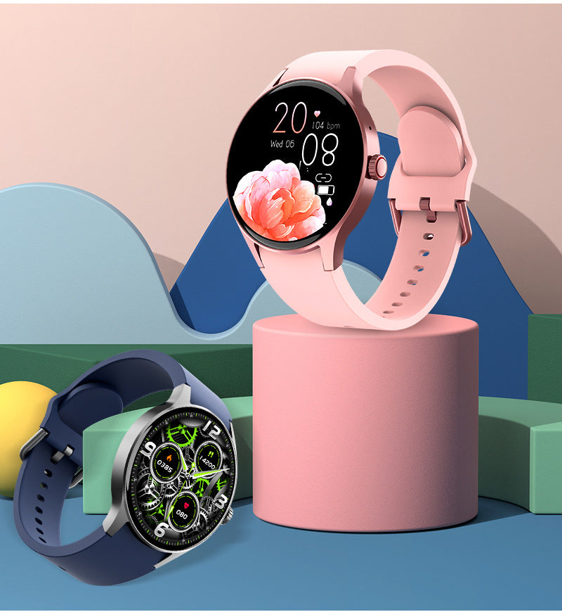 Close-up of the fitness watch screen